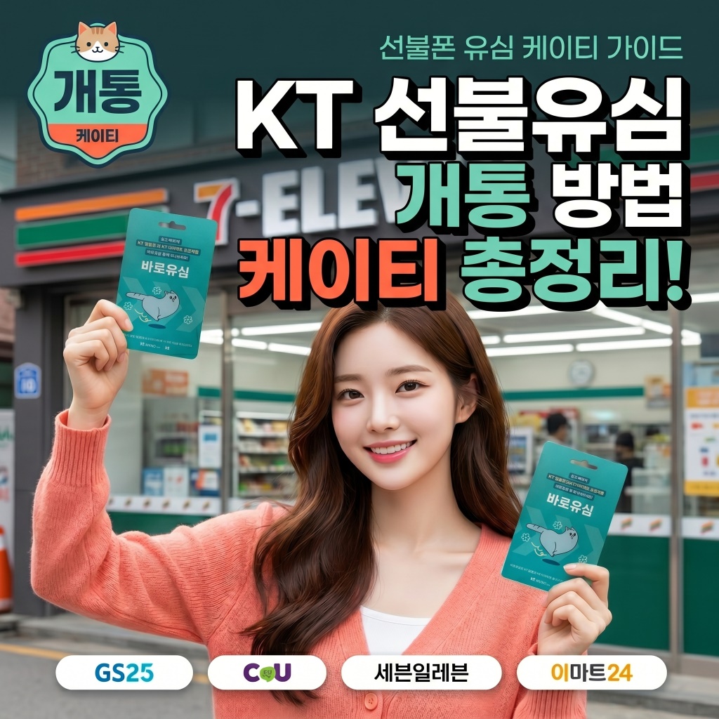 KT 선불유심 개통 방법과 바로유심 요금제 안내