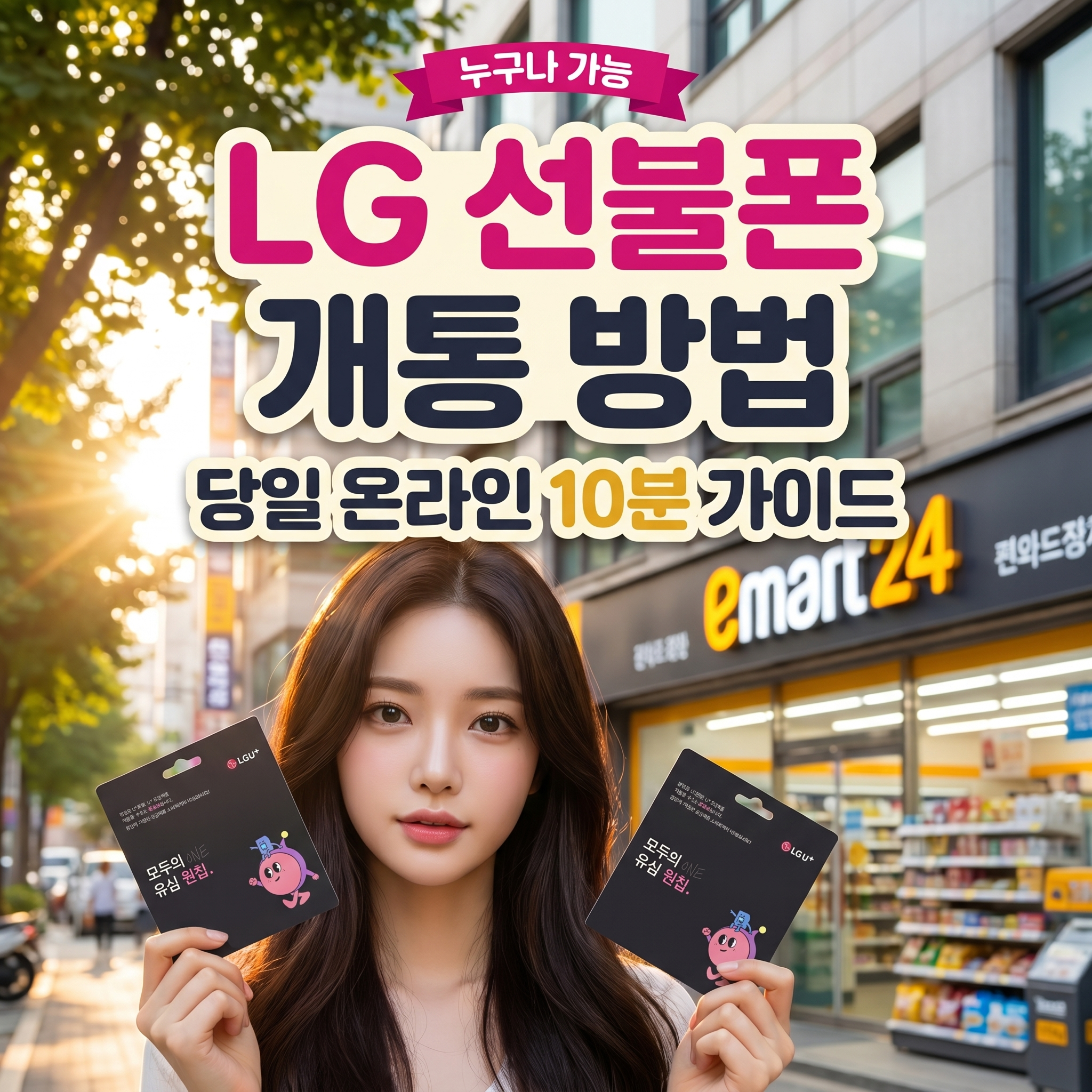유플러스 선불폰 개통 방법과 모두의 원칩 유심 안내