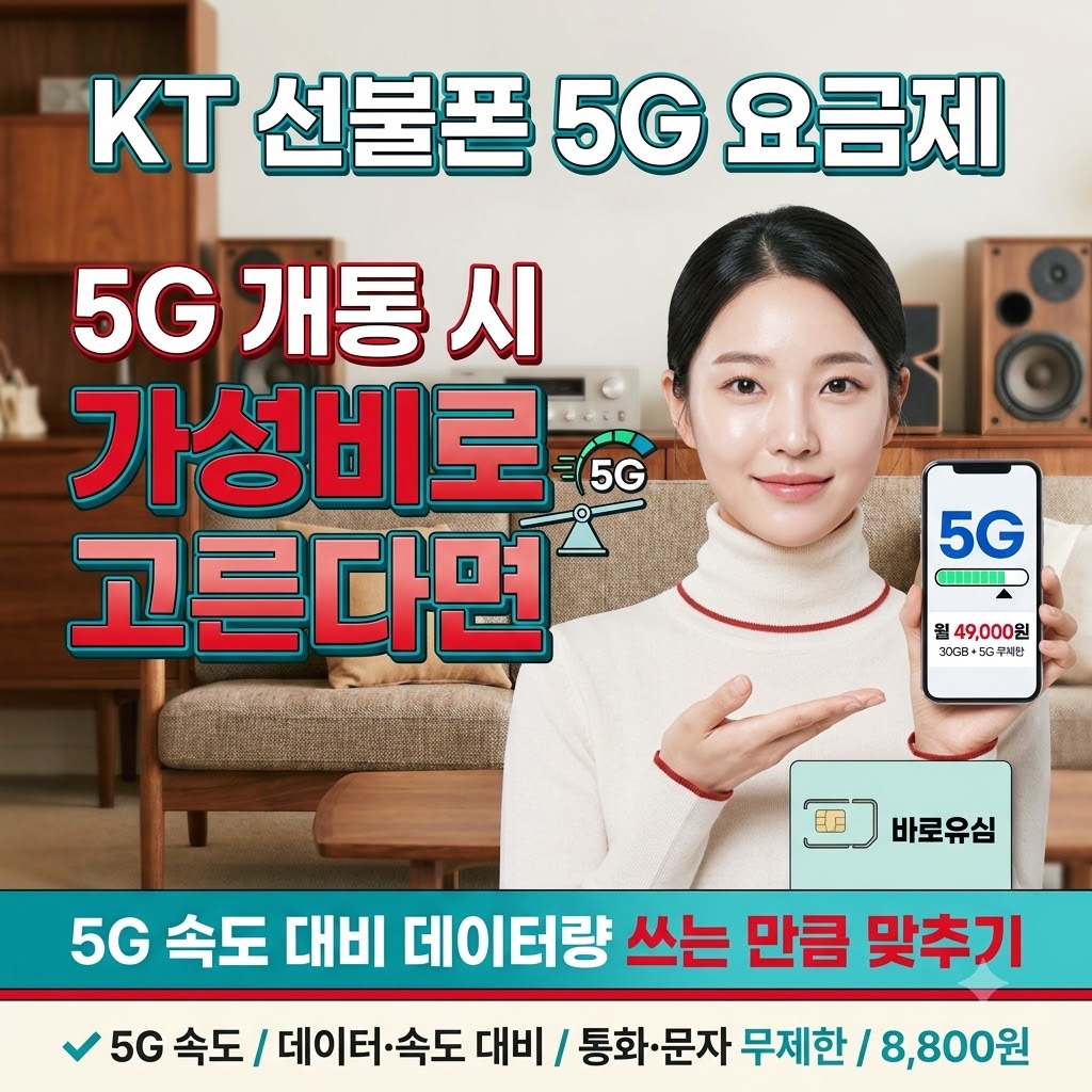 KT선불폰 5G 요금제 가성비