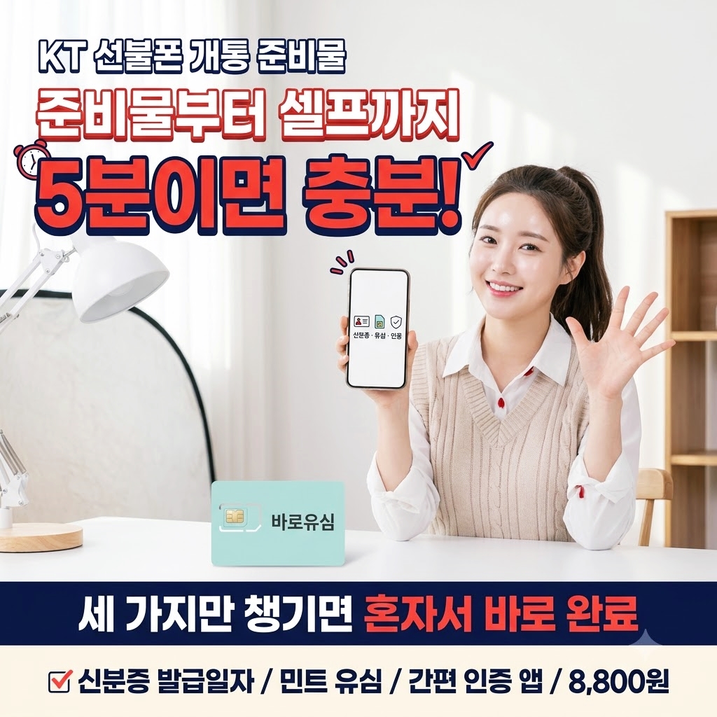 KT선불폰 준비물과 셀프개통