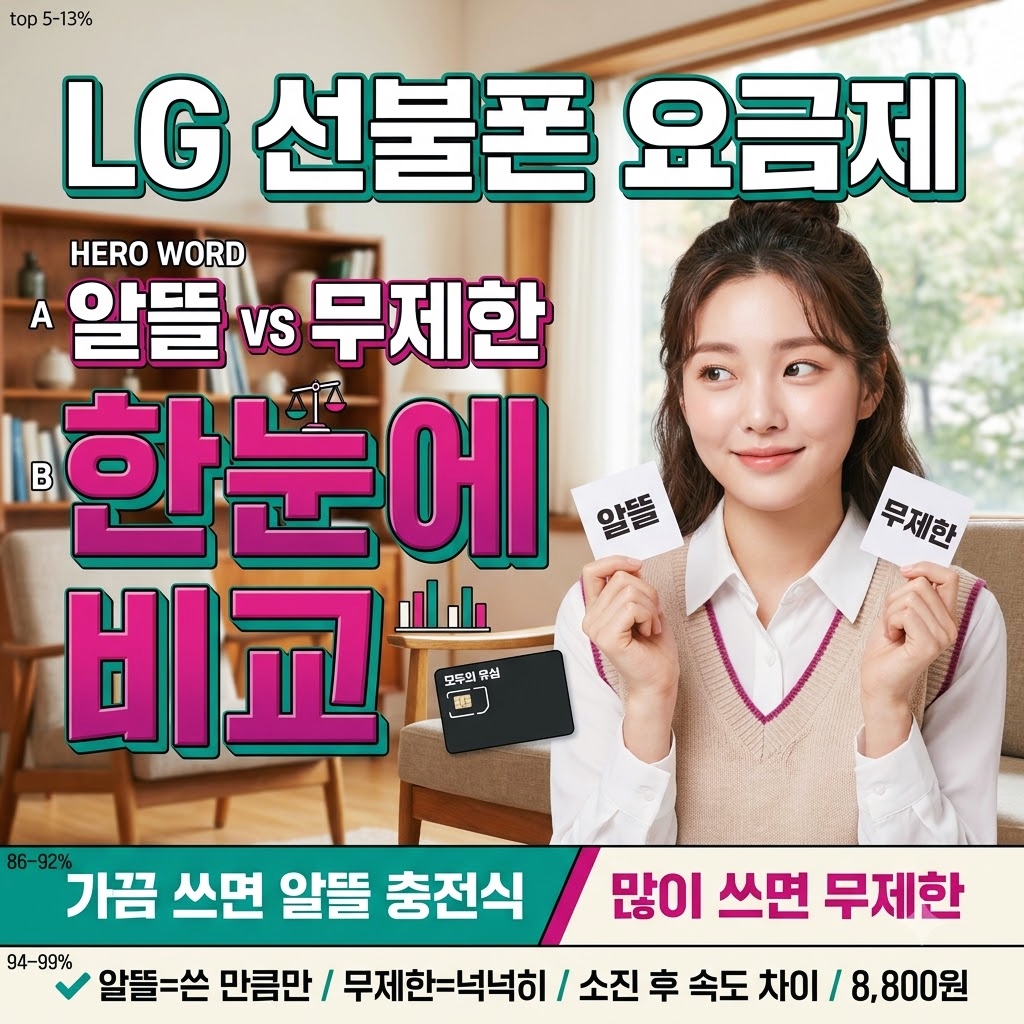 LG선불폰 요금제 비교 - 5G LTE 충전식