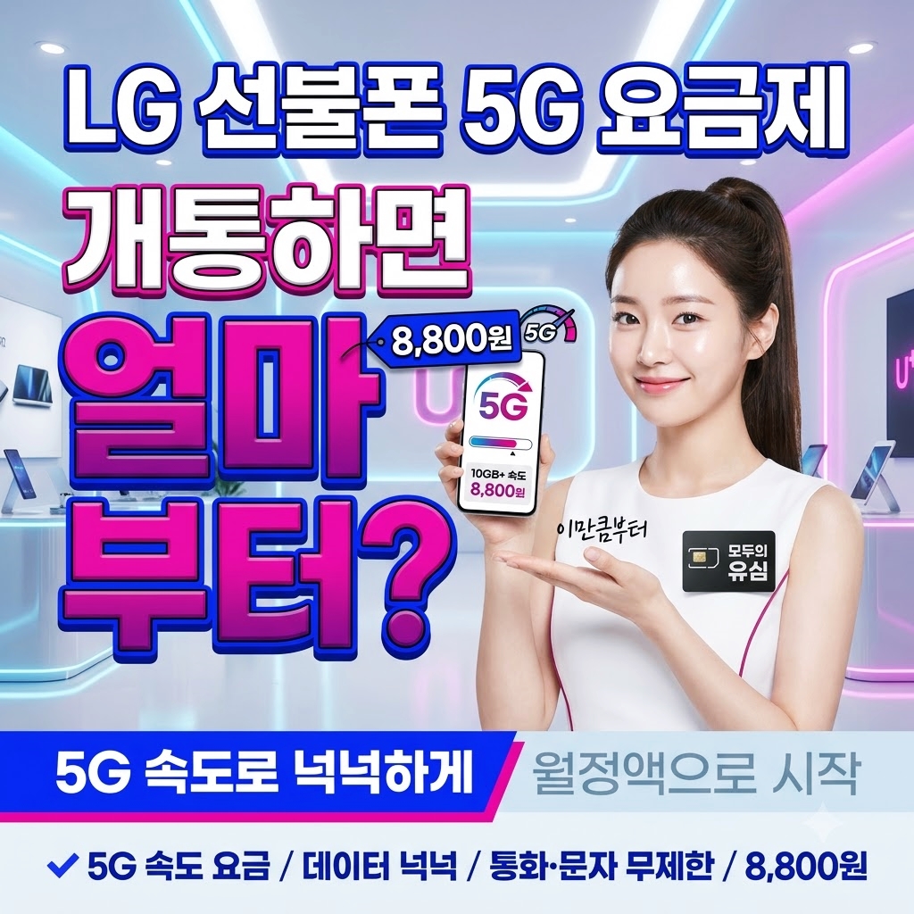 LG선불폰 5G 요금제 가격 - U+ 20GB