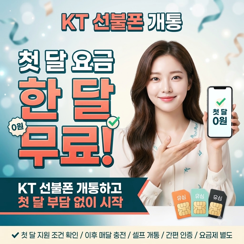 KT선불폰 개통