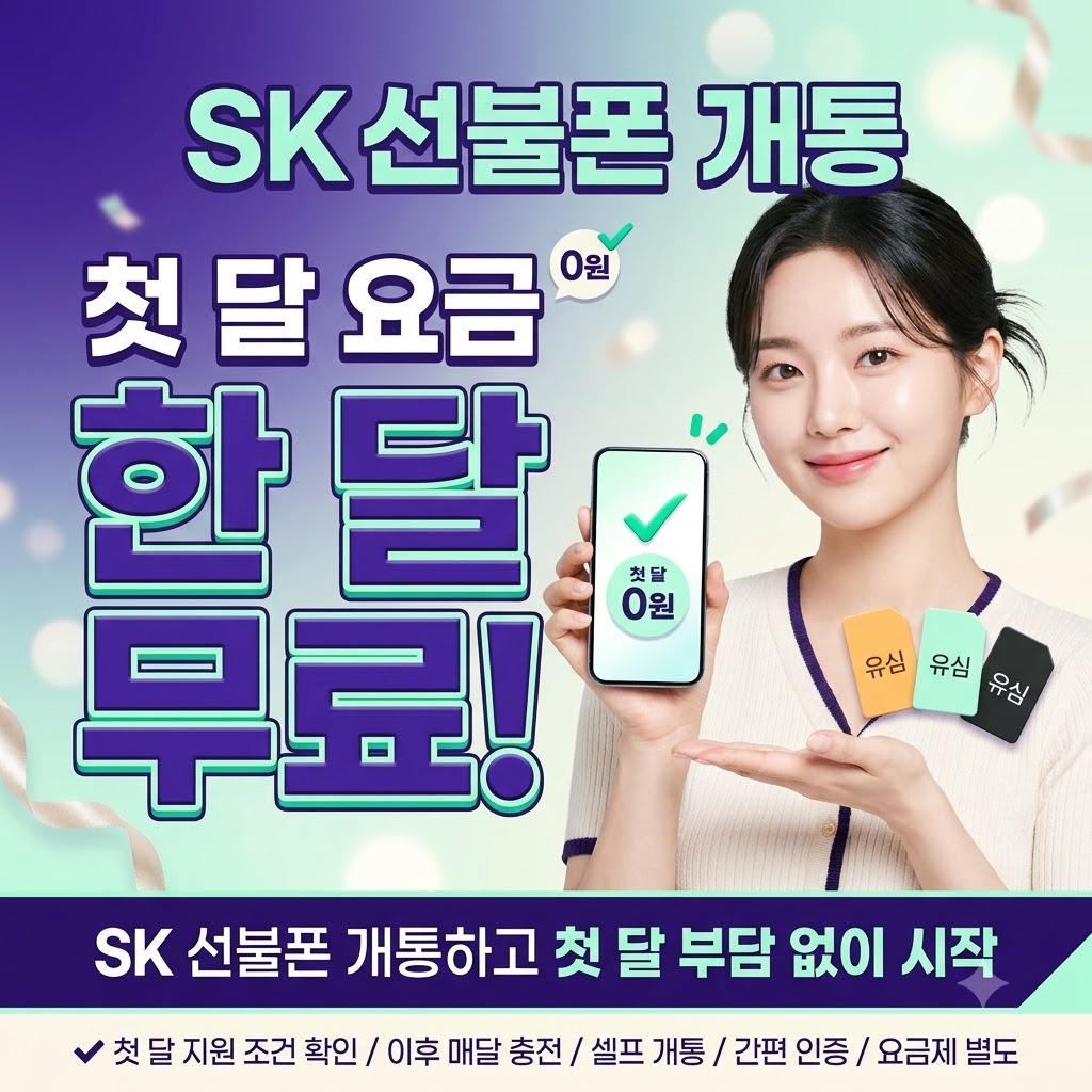 SK선불폰 개통