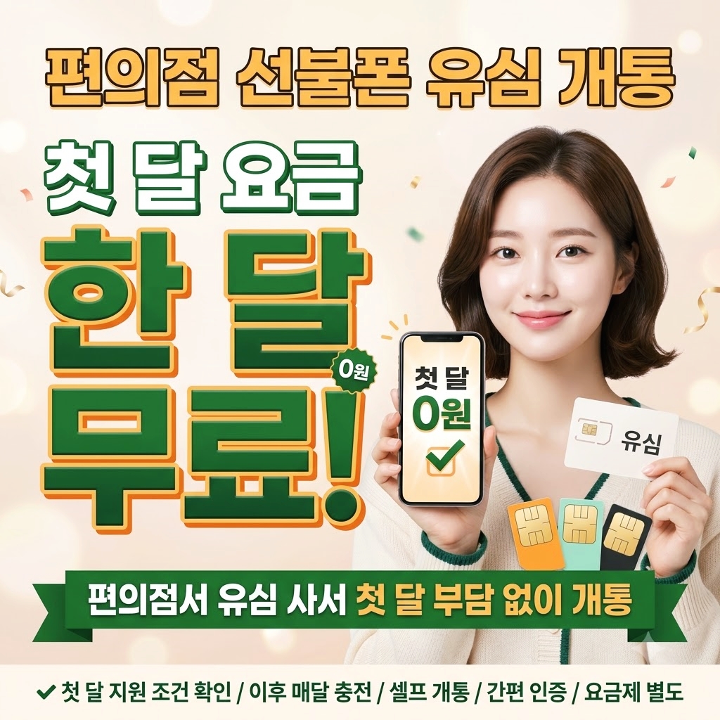 편의점 선불폰 유심 개통