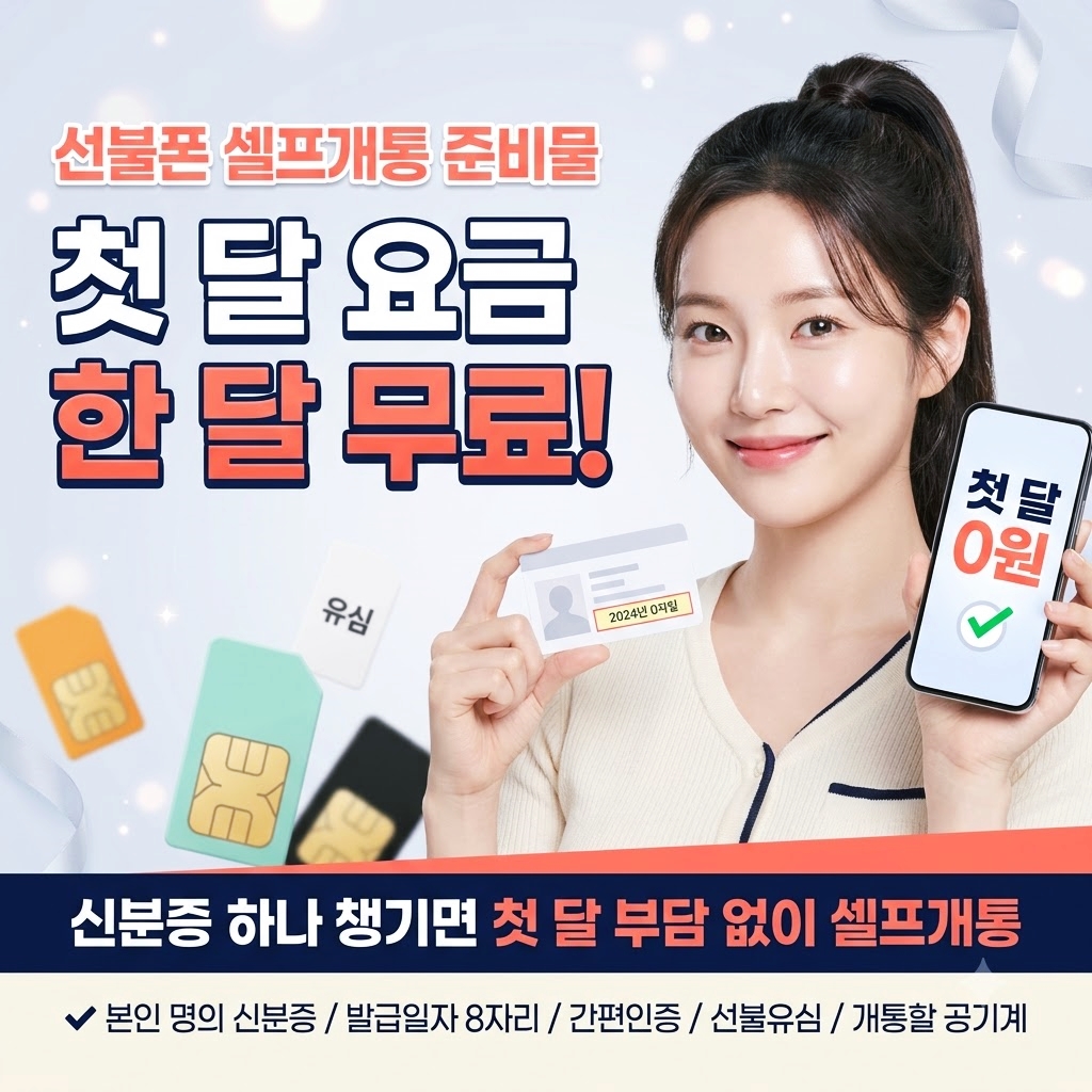 선불폰 셀프개통 준비물·필요서류