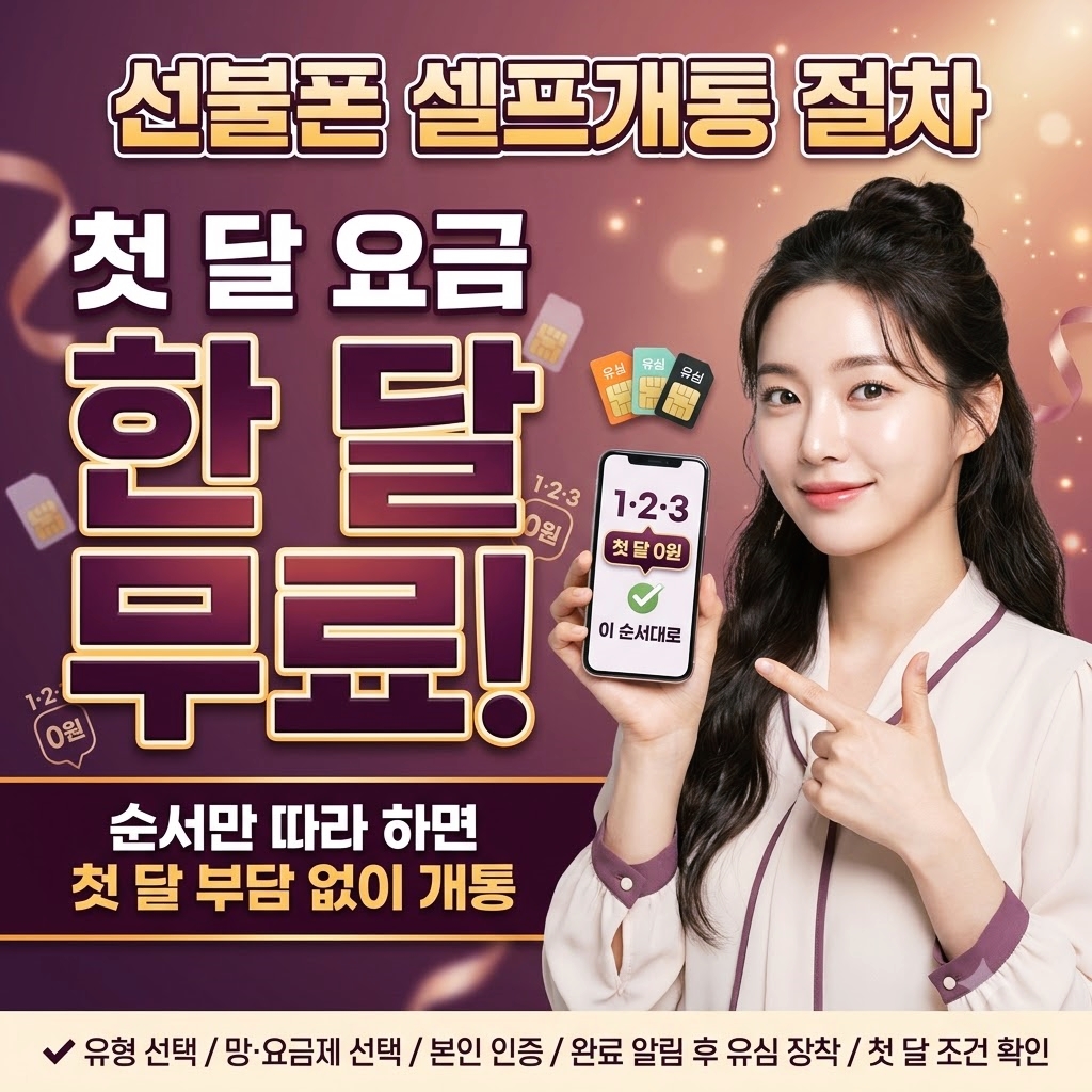 선불폰 셀프개통 절차