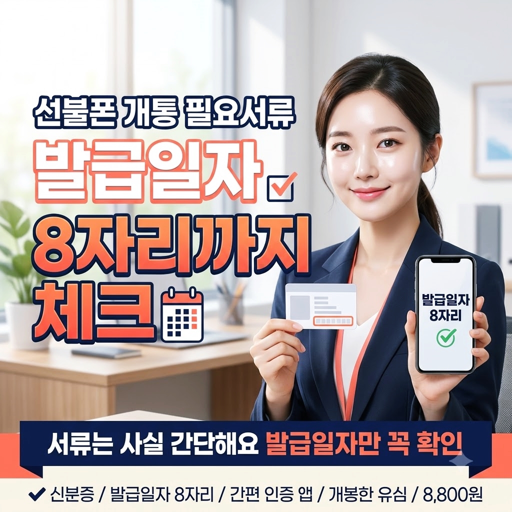 선불폰 셀프개통 본인인증 준비