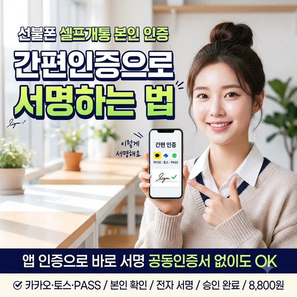 선불폰 셀프개통 본인 인증 절차