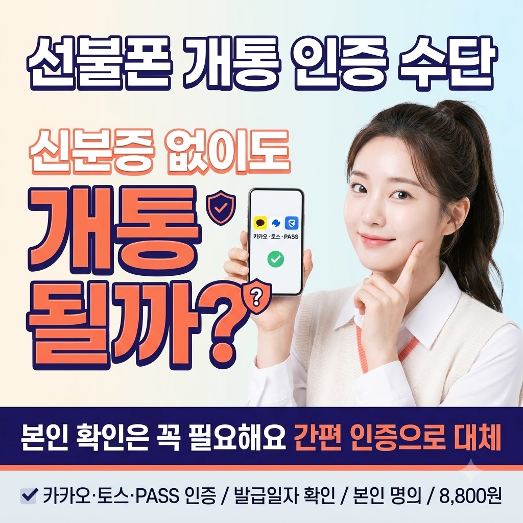 외국인 선불폰 개통 준비물