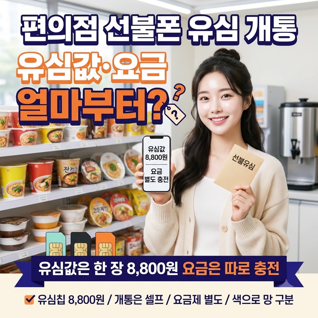 편의점 선불유심 개통 방법
