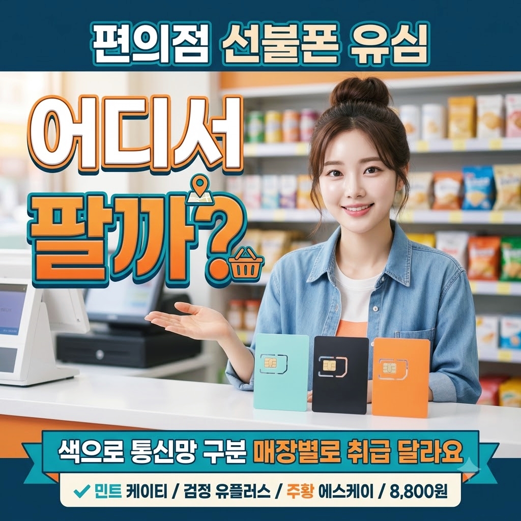 편의점 선불유심 통신사별 선택